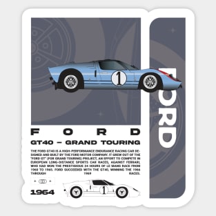 1964 Ford GT40 Sticker